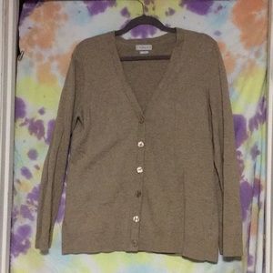 Light sweater button up